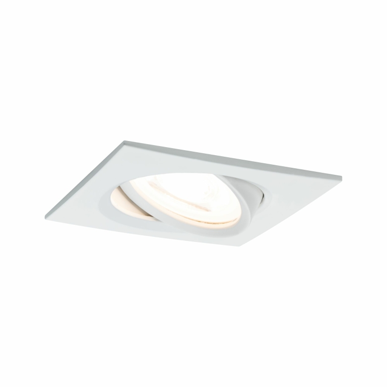 Paulmann LED Einbauleuchte Nova Coin Einzelleuchte eckig 6W IP23 Weiß (matt) schwenkbar dimmbar 3-step-dim 2700K 230V