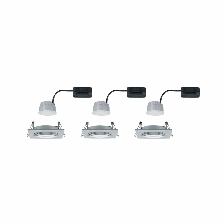 Paulmann Einbauleuchte LED Nova eckig 3x6,5W  Alu gedreht