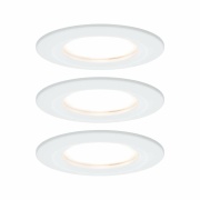 LED Einbauleuchte Nova Coin Basisset 3er Set rund 6W IP44 Weiß (matt) dimmbar 3-step-dim 2700K 230V