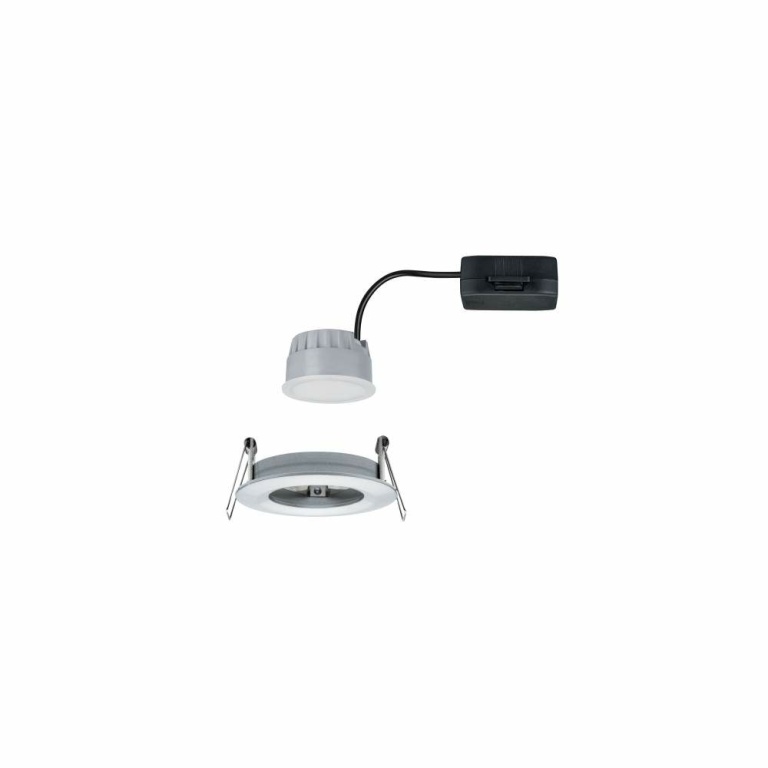 Paulmann LED Bad-Einbauleuchte Nova Coin Einzelleuchte rund 6W IP44 Alu gedreht dimmbar 3-step-dim 2700K 230V