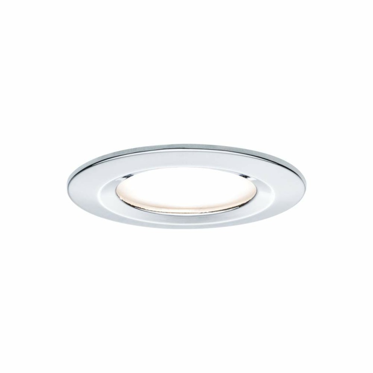 Paulmann LED Bad-Einbauleuchte Nova Coin Basisset 3er Set rund 6W IP44 Chrom dimmbar 3-step-dim 2700K 230V