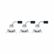 LED Bad-Einbauleuchte Nova Coin Basisset 3er Set rund 6W IP44 Chrom dimmbar 3-step-dim 2700K 230V