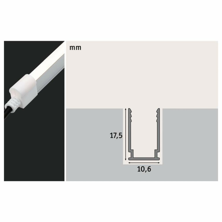 Paulmann Plug & Shine Neon LED Stripe Aluminiumprofil 1m