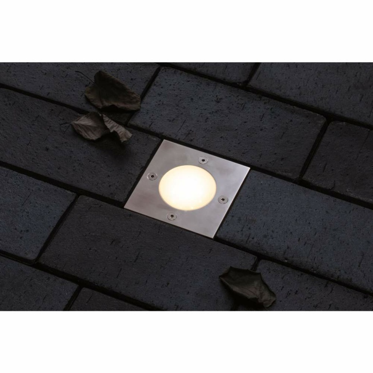 Paulmann Plug & Shine LED Bodeneinbauleuchte Floor eckig IP65 3000K 3,8W Edelstahl Einzelspot