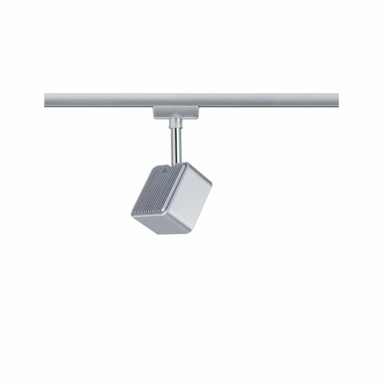 Paulmann URail LED Schienenspot Cube 8W 540lm 2700K dimmbar chrom matt (LED fest verbaut)