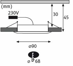 Paulmann Premium LED Einbauleuchte Suon 3er-Set rund IP44 Dim-to-Warm Satin/Weiß 5W 450lm 230V