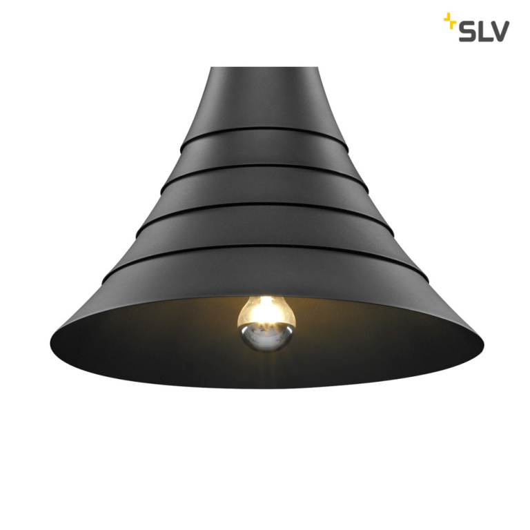 SLV BATO 45 PD, Indoor Pendelleuchte, schwarz, E27, max. 60W