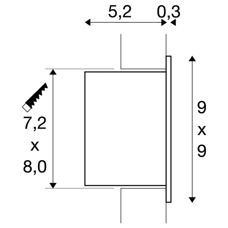 SLV FRAME CURVE LED Indoor Wandeinbauleuchte matt weiß 2700K 230V