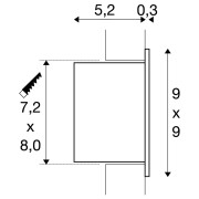 FRAME BASIC LED Indoor Wandeinbauleuchte matt grau 2700K 230V