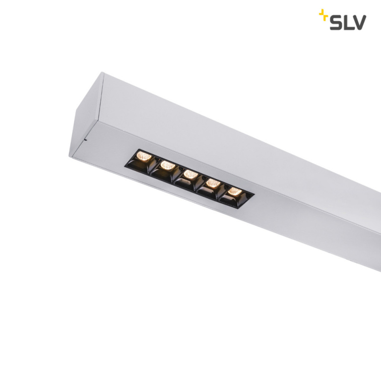 SLV Q-LINE CL, LED Indoor Deckenaufbauleuchte, 1m, BAP, silber, 3000K