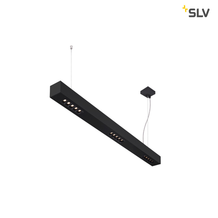 SLV Q-LINE PD, LED Indoor Pendelleuchte, 1m, BAP, schwarz, 3000K