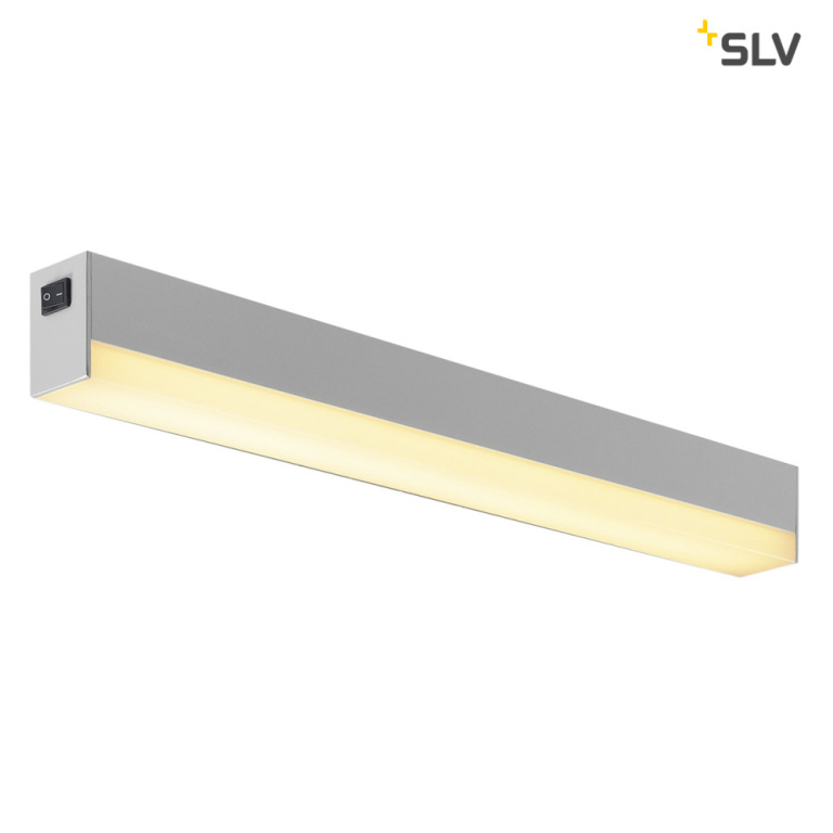 SLV SIGHT LED, Wand- und Decken- leuchte, mit Schalter, 600mm, silber