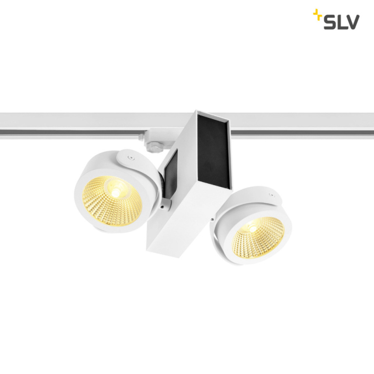 SLV TEC KALU double weiß/bl. 24° 3000K, inkl. 3P.-Adapter