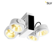 TEC KALU CW, LED Indoor Wand- und Deckenaufbauleuchte, quad weiß/schwarz 24° 3000K