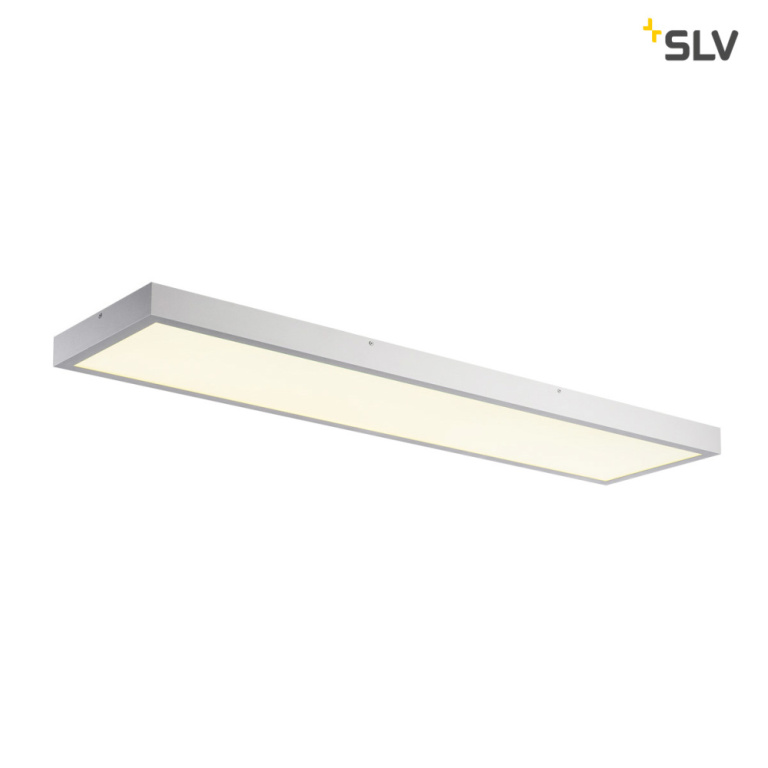 SLV PANEL 1200x300mm LED Indoor Deckenaufbauleuchte,4000K, silbergrau