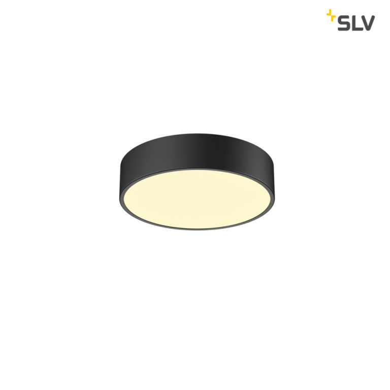 SLV MEDO 30 CW, CORONA, LED Indoor Wand- und Deckenaufbauleuchte, TRIAC, schwarz, 3000/4000K