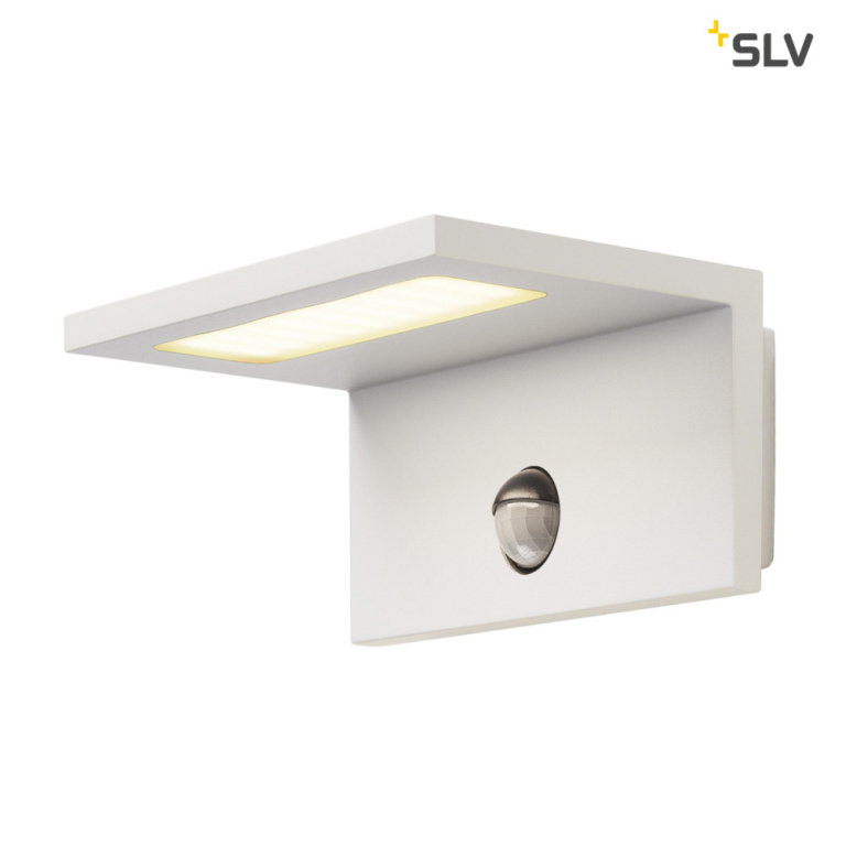 SLV LED SENSOR WL, LED Outdoor Wandaufbauleuchte, IP44, weiß, 3000K