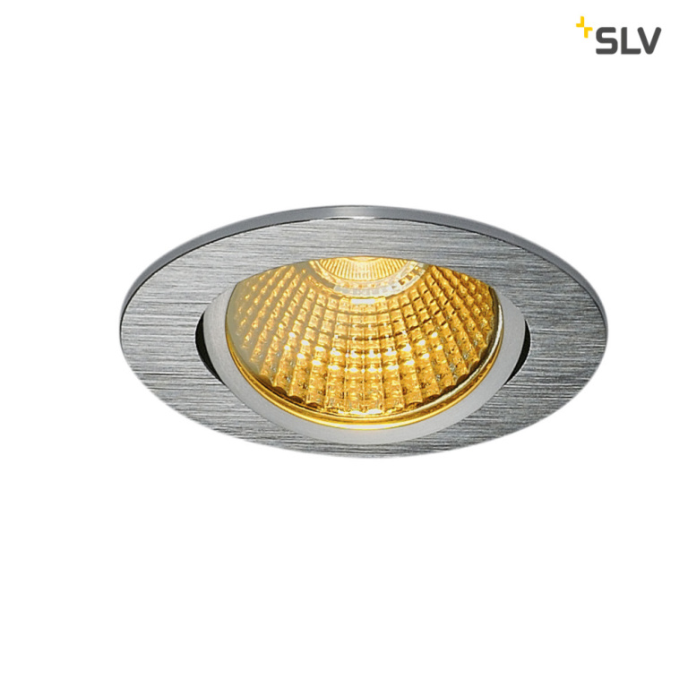 SLV NEW TRIA rund, LED Indoor Deckeneinbauleuchte, alu gebürstet, 1800-3000K 7,2W