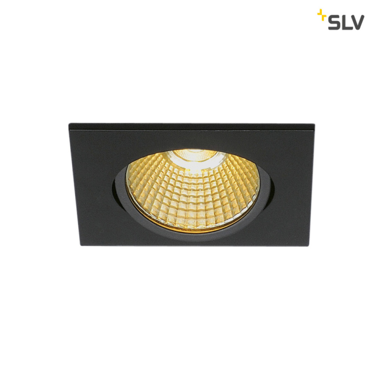 SLV NEW TRIA eckig, LED Indoor Deckeneinbauleuchte, schwarz, 1800-3000K, 7,2W