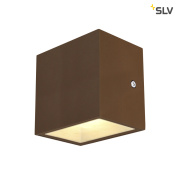 SITRA CUBE WL, LED Outdoor Wand- und Deckenaufbauleuchte, rost farbend, IP44, 3000K, 10W