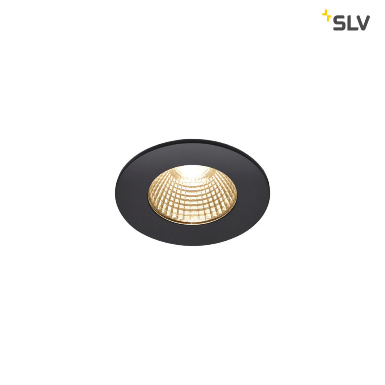 SLV PATTA-I, LED Outdoor Deckeneinbauleuchte, rund DL IP65 schwarz 1800-3000K