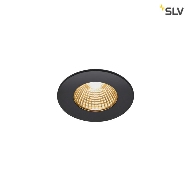 SLV PATTA-I, LED Outdoor Deckeneinbauleuchte, rund DL IP65 schwarz 1800-3000K