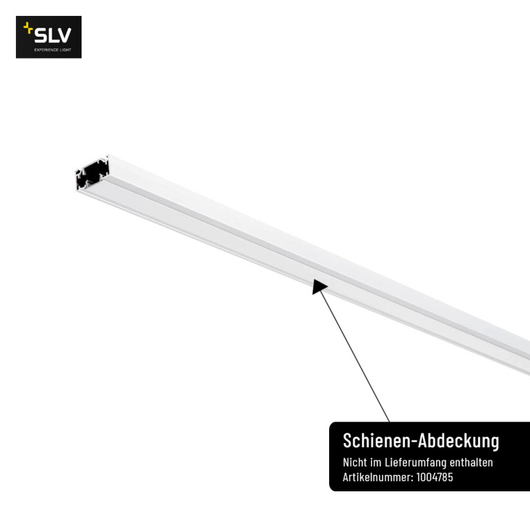 SLV 1-Phasen Hochvolt-Stromschiene 3m weiß 230V Aufbauschiene