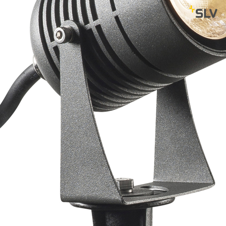 SLV LED SPIKE, LED Outdoor Erdspießleuchte, anthrazit, IP55, 3000K, 40°