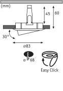 Einbauleuchte Premium Line 12V IP23 Ø 83mm GU5,3 schwenkbar Weiß