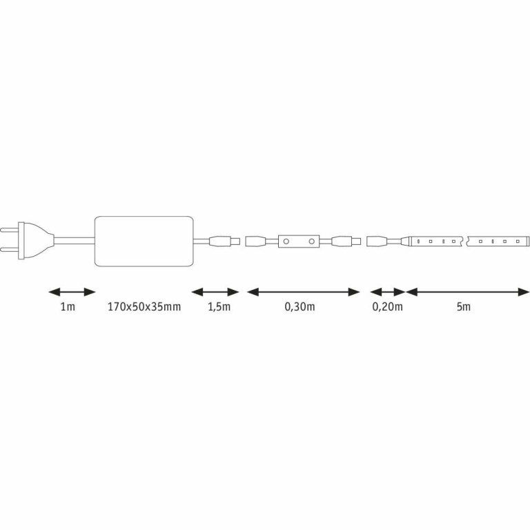 Paulmann SimpLED Power Strip Set 5m Neutralweiß 50W