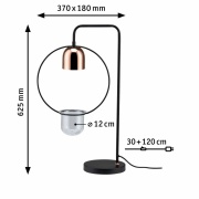 Neordic Tischleuchte Fanja GU10 max. 20W Schwarz/Kupfer Metall