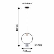 Pendelleuchte 1-flammig Neordic Tasja E27 max. 20W Schwarz/Kupfer dimmbar Metall