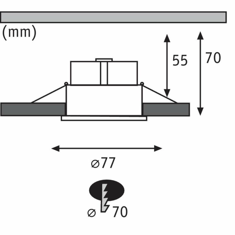 Paulmann Einbauleuchte LED Cymbal 1x6,8W Weiß matt