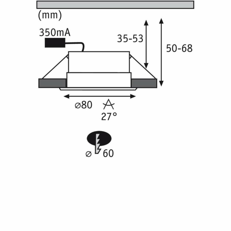 Paulmann Einbauleuchte LED Calla rund 1x7W  Weiß matt