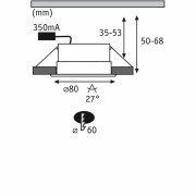 Einbauleuchte LED Calla rund 1x7W  Weiß matt