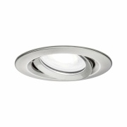 LED Einbauleuchte Nova Plus schwenkbar IP65 rund 93mm GU10 6W 470lm 230V dimmbar 4000K Eisen gebürstet