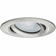 LED Einbauleuchte Nova Plus schwenkbar IP65 rund 93mm GU10 6W 470lm 230V dimmbar 4000K Eisen gebürstet