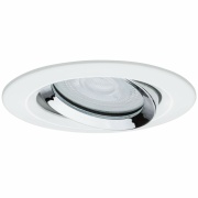 LED Einbauleuchte Nova Plus schwenkbar IP65 rund 93mm GU10 6W 470lm 230V dimmbar 4000K Weiß matt/Chrom