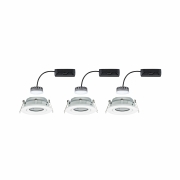 LED Einbauleuchten 3er Set Nova Plus Coin rund 6W 470lm IP65 Weiß matt schwenkbar dimmbar 230V