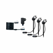 Plug & Shine LED Gartenstrahler Pike Basisset IP65 3000K 3x3,5W 21VA Anthrazit