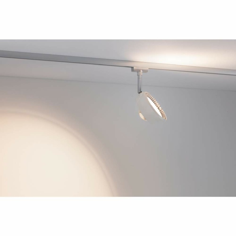 Paulmann URail LED Schienenspot Sabik 9W 2700K dimmbar chrom matt weiß (LED fest verbaut)