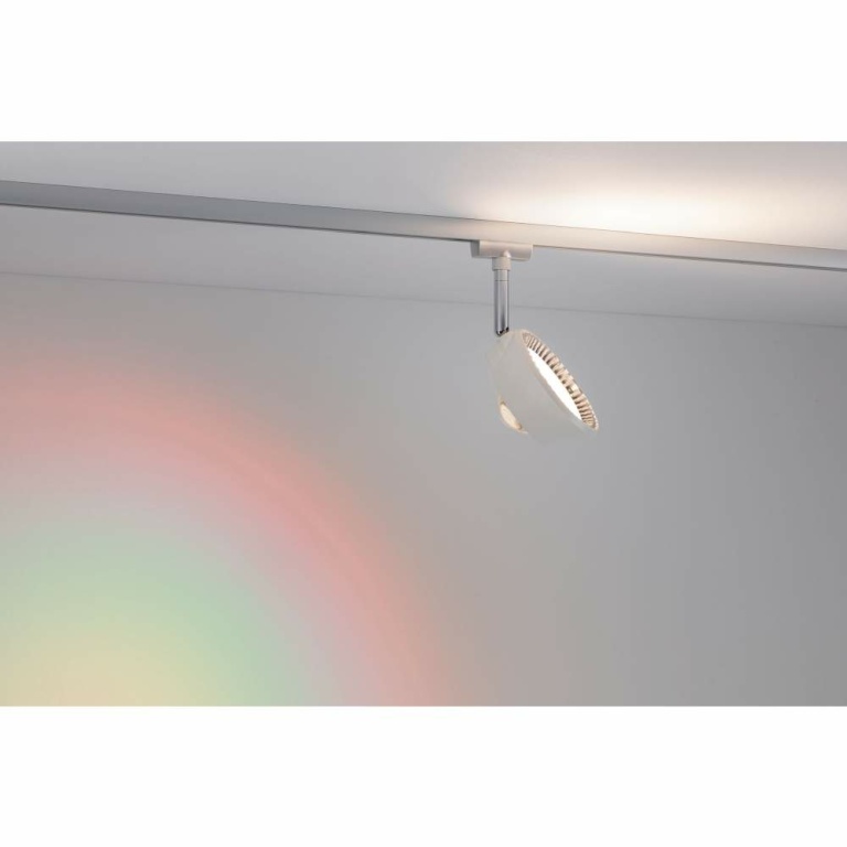 Paulmann URail LED Schienenspot Sabik 9W 2700K dimmbar chrom matt weiß (LED fest verbaut)