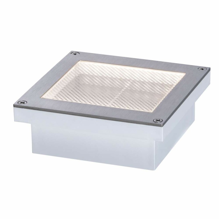 Paulmann Solar LED-Bodeneinbauleuchte Aron 10x10 cm mit Bewegungsmelder & Dämmerungssensor IP67 3000K