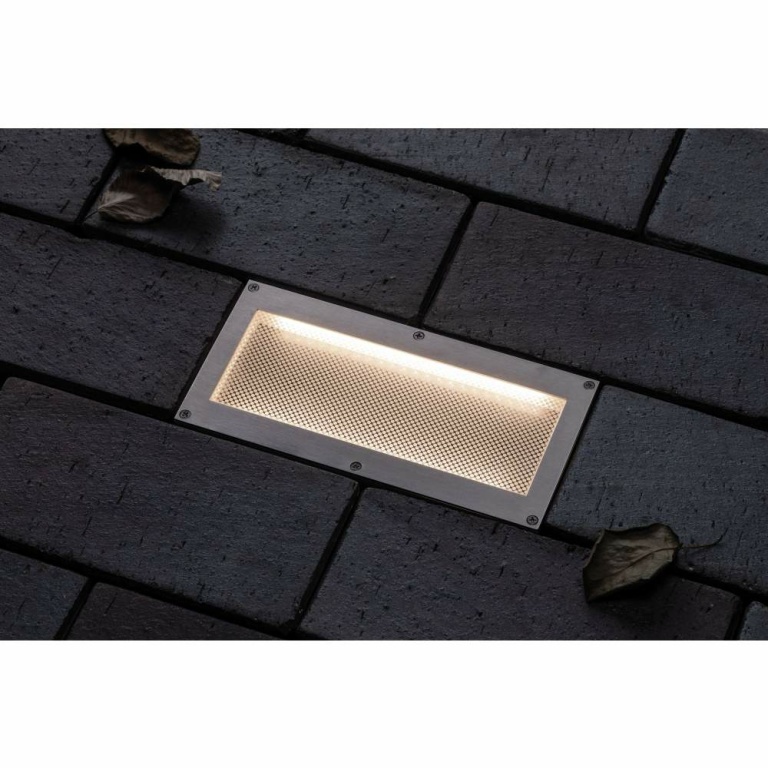 Paulmann Solar LED-Bodeneinbauleuchte Aron 20x10 cm mit Bewegungsmelder & Dämmerungssensor IP67 3000K