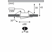 Einbauleuchte LED Calla rund 1x6W  Weiß matt