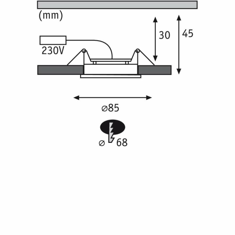 Paulmann Einbauleuchte LED Calla rund 1x5W  Weiß matt