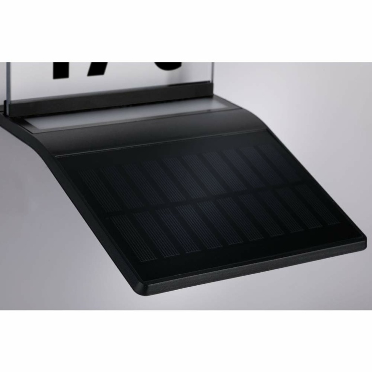 Paulmann Outdoor Solar Hausnummernleuchte Yoko Anthrazit mit Bewegungsmelder 3000K 145lm