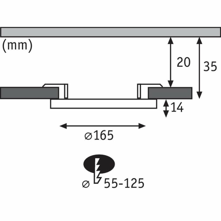 Paulmann LED Einbaupanel Cover-it rund 3.000K 12W Weiß