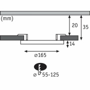 LED Einbaupanel Cover-it rund 3.000K 12W Weiß