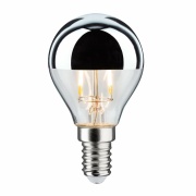 LED Tropfen 2,6 Watt E14 Kopfspiegel Silber Warmweiß